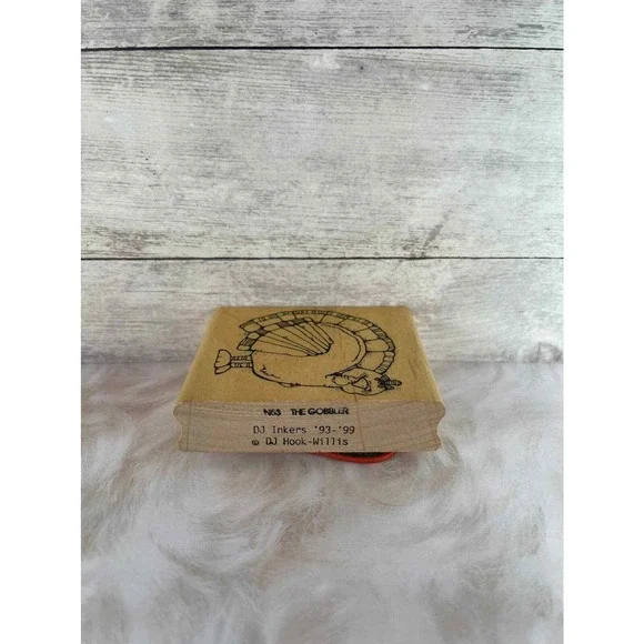 DJ Inkers Gobbler Turkey Wood‎ Rubber Stamp – Thanksgiving Fall Crafting - Picture 4 of 6